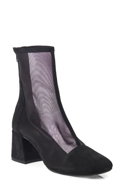 Free People Women's Wisteria Mesh Boots In Black Suede/mesh