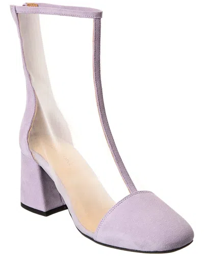 Free People Wisteria Mesh & Leather Boot In Purple