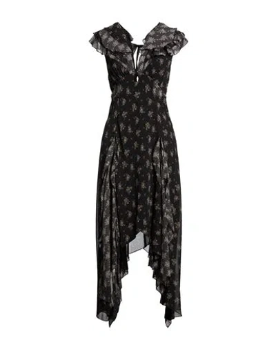 Free People Woman Midi Dress Black Size L Polyester