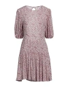 Free People Woman Short Dress Burgundy Size M Viscose In Red