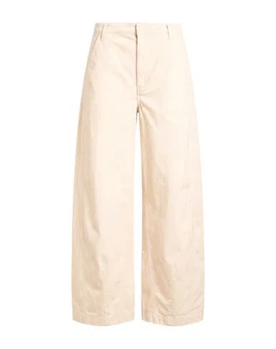 Free People Woman Pants Beige Size 8 Cotton In Multi