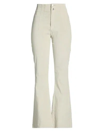 Free People Woman Pants Sage Green Size 29 Cotton, Elastane In Neutral