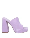 Free People Woman Sandals Lilac Size 8 Leather In Purple