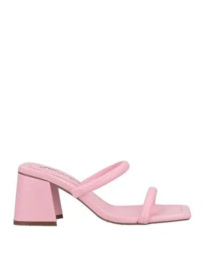 Free People Woman Sandals Pink Size 8 Leather