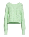 Free People Woman Sweater Light Green Size L Cotton, Acrylic