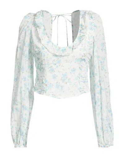 Free People Woman Top Azure Size M Cotton In Blue