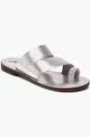 Free People Abilene Toe Loop Sandal In Silver