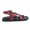 Free People Anya Ankle Strap Toe Loop Sandal In Red