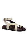 Free People Anya Ankle Strap Toe Loop Sandal In White