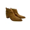 Free People Women's Back Loop Heeled Ankle Boot In Tan In Multi