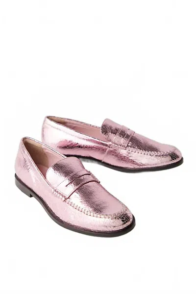 Free People Women's Blanket Stitch Loafers In Pink