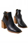 Free People Women's Brady Buckle Shoeboot In Black In Multi