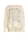 Free People Camden Oversize Graphic Sweatshirt In Cloud Combo New York