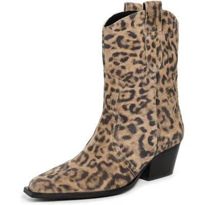 Free People Women's Cat Nap Cowboy Boot, Leopard Suede In Multi