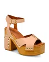 Free People Women's Cecily Studded Platform Sandals In Vachetta