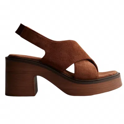 Free People Women's Cora Slingback Platform Sandal In Brown