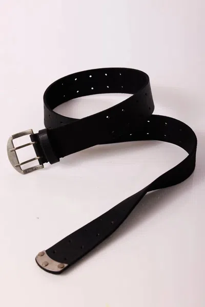 Free People Women's Double Cross Belt In Black In Burgundy