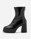 Free People Women's Double Stack Platform Boot In Black Patent In Black