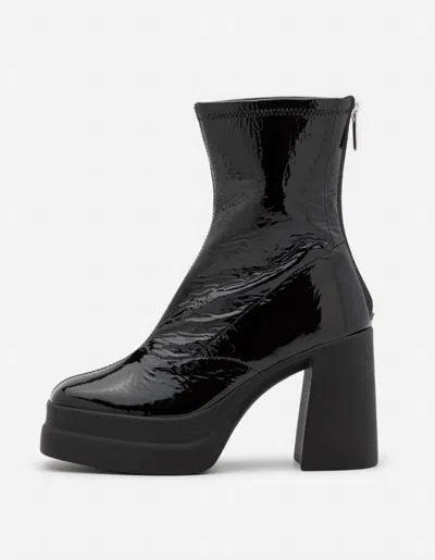 Free People Women's Double Stack Platform Boot In Black Patent