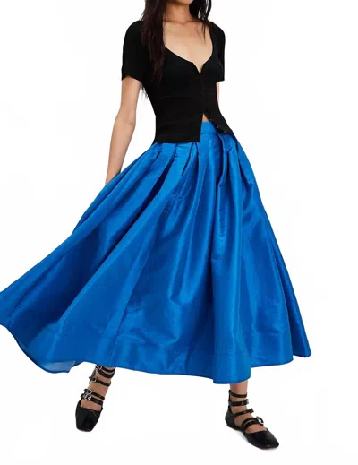 Free People Women's Emilia Full Skirt In Blue