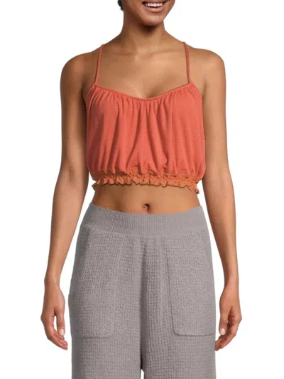 Free People Women's Faded Love Camisole In Sun Down Red