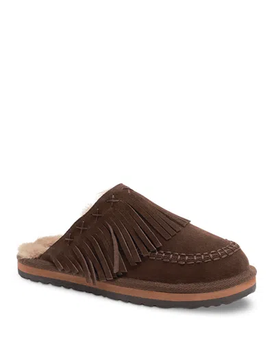 FREE PEOPLE WOMEN'S FALLON FRINGE MULE FLATS