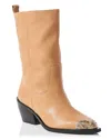 Free People Faster Horses Filigree Western Boot In Mocha Leather