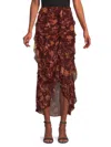 FREE PEOPLE WOMEN'S FLOUNCE AROUND FLORAL MAXI SKIRT
