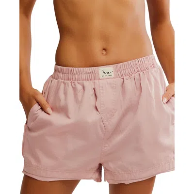 Free People Day To Day Relaxed Boxer Shorts In White
