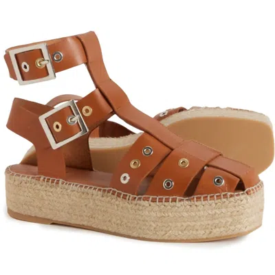 Free People Women's Gable Gladiator Espadrille Sandals In Tan In Multi