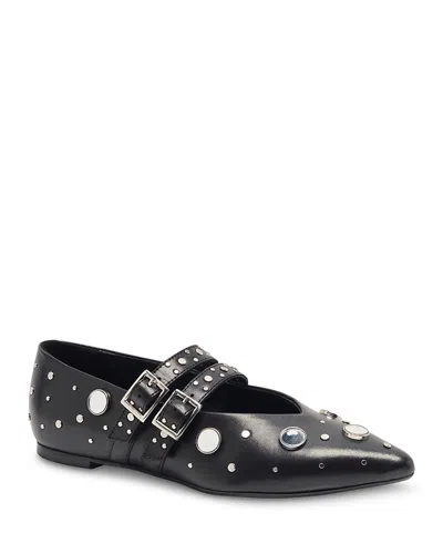 Free People Women's Hall Of Mirrors Mary Jane Flats In Black