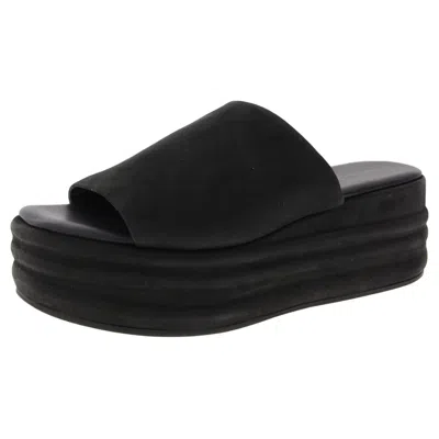Free People Women's Harbor Platform Sandals, Black