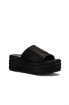 Free People Women's Harbour Flatform Sandals In Black In Black