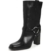 Free People Women's Hayden Harness Boots, Black In Black