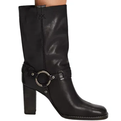 Free People Women's Hayden Harness Boots In Black Leather