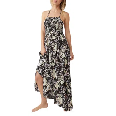 Free People Women's Heat Wave Printed Maxi Dress In Midnight Combo In Multi