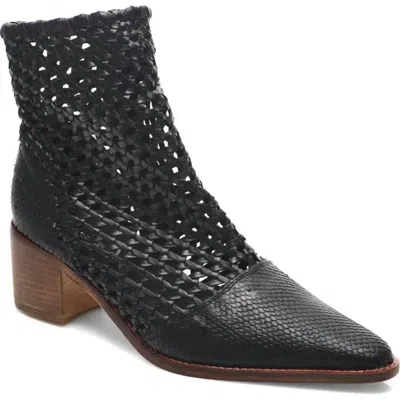 FREE PEOPLE WOMEN'S IN THE LOOP WOVEN BOOTS IN BLACK