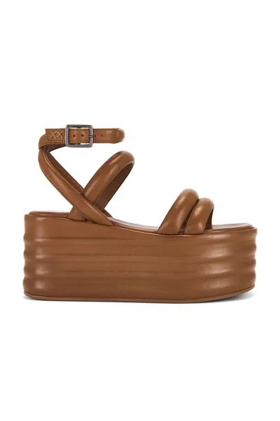Free People Women's Iris Flatform Sandal In Luggage Leather In Brown