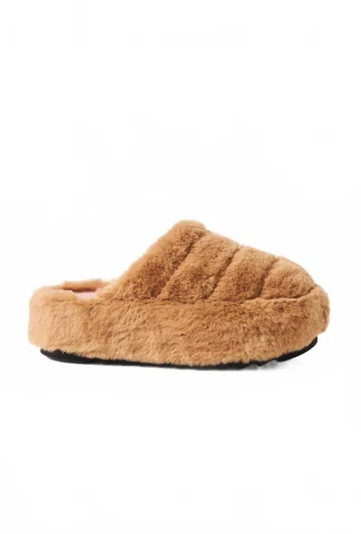Free People Women's It's A Vibe Platform Slipper In Teddy In Brown