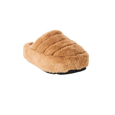 FREE PEOPLE WOMEN'S IT'S A VIBE PLATFORM SLIPPERS IN TEDDY
