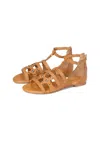 Free People Women's Jade Gladiator Flat Sandal In Cognac