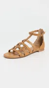 Free People Jade Gladiator Sandals Cognac In Green