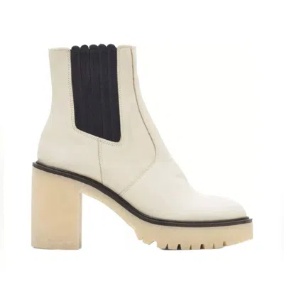 Free People Women James Chelsea Ankle Boots In Bone Leather
