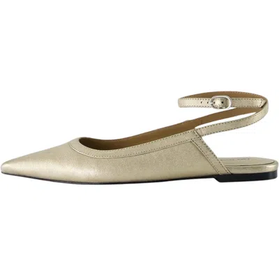 Free People Women's Jules Point Wrap Flats In Gold