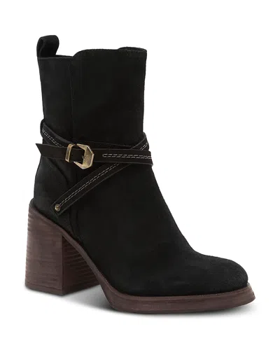 Free People Women's Landry Leather Ankle Boots In Black