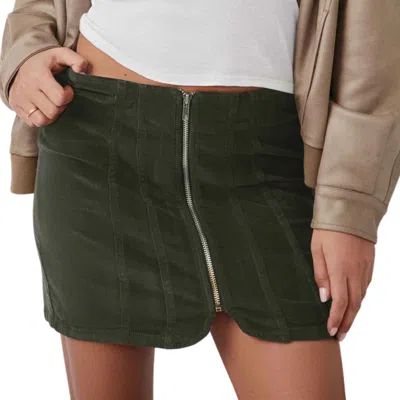 Free People Women's Layla Cord Mini Skirt In Espresso Bean In Multi
