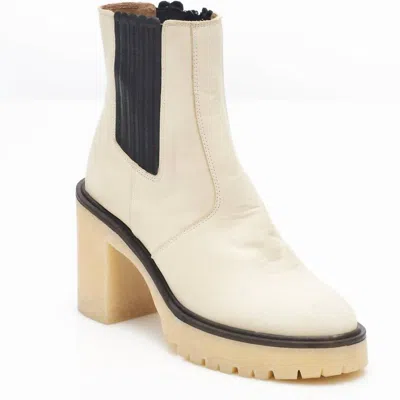 Free People Women's Leather James Chelsea Boots In White