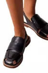 Free People Women's Libby Fisher Flat In Black In Black