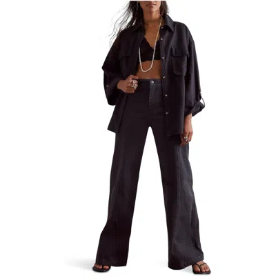 FREE PEOPLE WOMEN'S LIBRE WIDE-LEG JEANS, CAFÉ NOIR