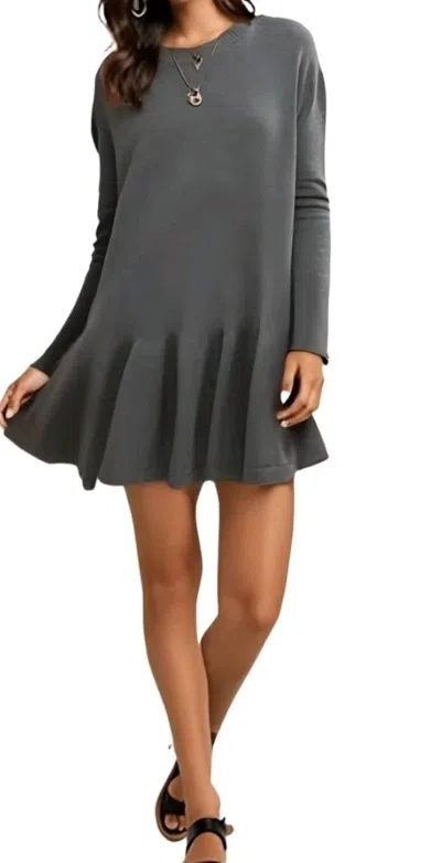 Free People Women's Long Sleeve Dress In Dark Heather Grey In Gray